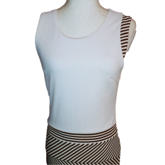 Esley Dress Striped Off White S - Picture 1 of 6